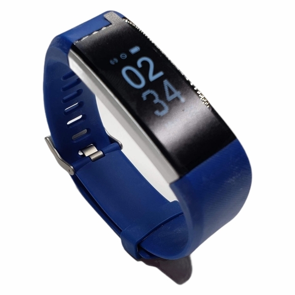 Blue Heart Rate Fitness Tracker Pedometer Watch - Picture 1 of 5